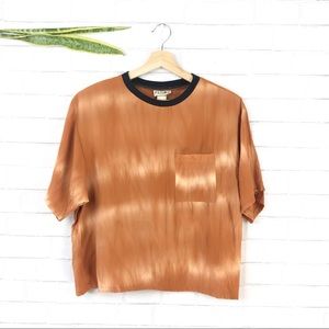 VINTAGE TIE DYE RINGER TEE WITH POCKET